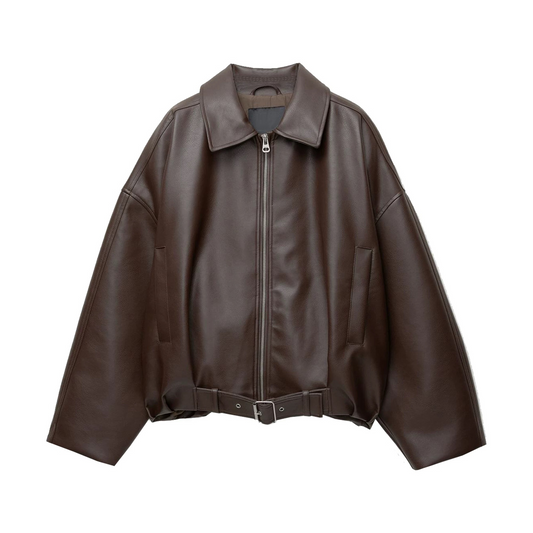 Lässige Lederjacke