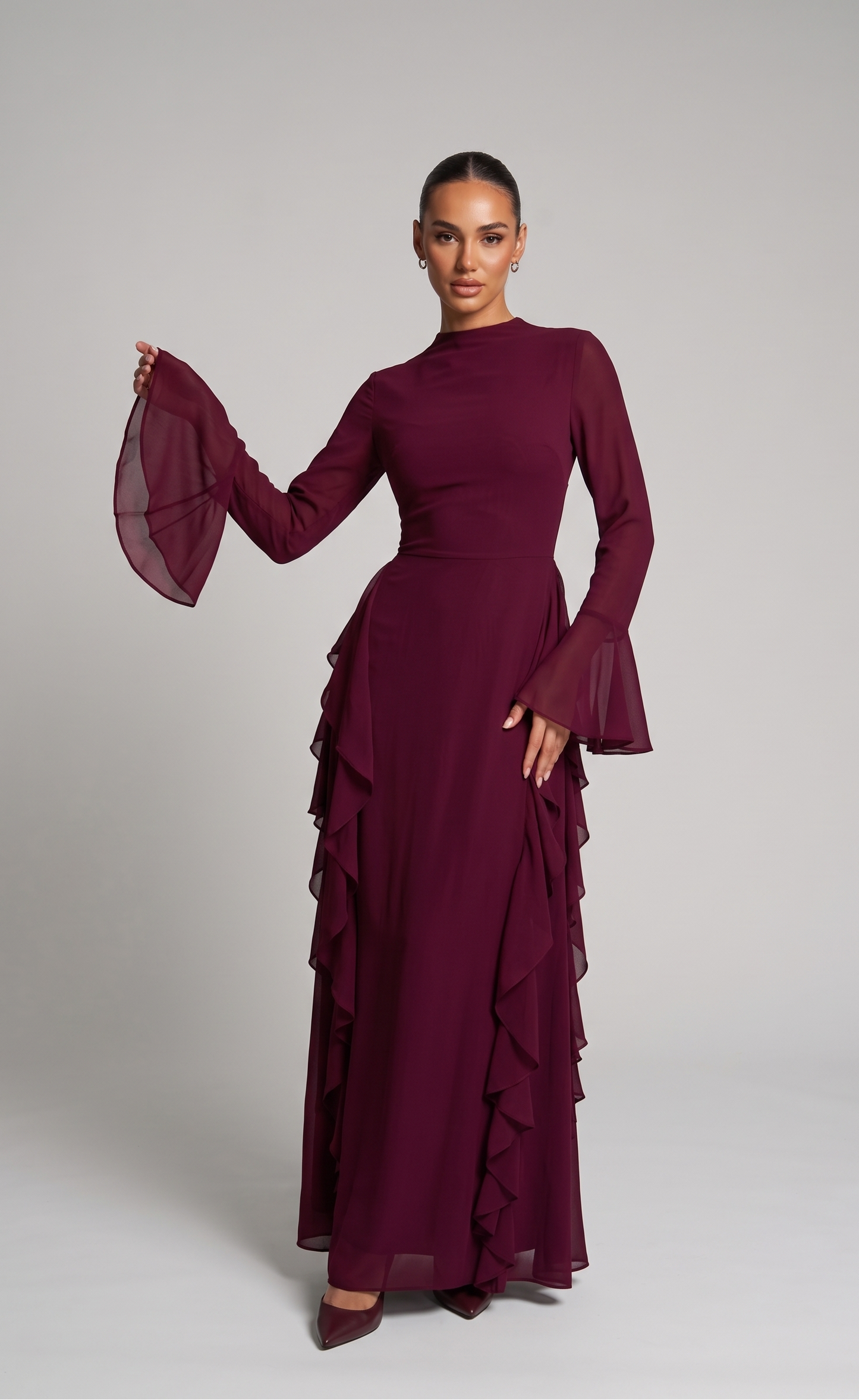 Elegantes Kleid mit Volants